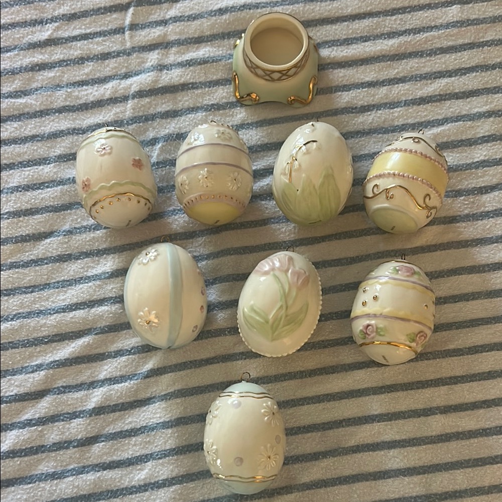 Lenox Porcelain Decorative Easter Eggs set of 8 🥚🐣✨🌷
